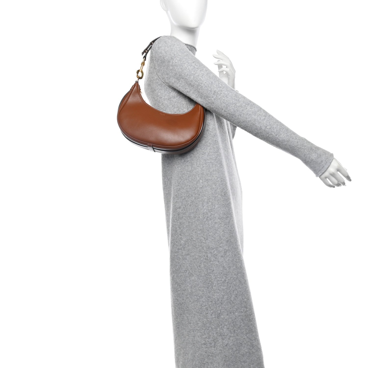 Celine Smooth Calfskin Medium Strap Ava Shoulder Bag Tan 2 of 9