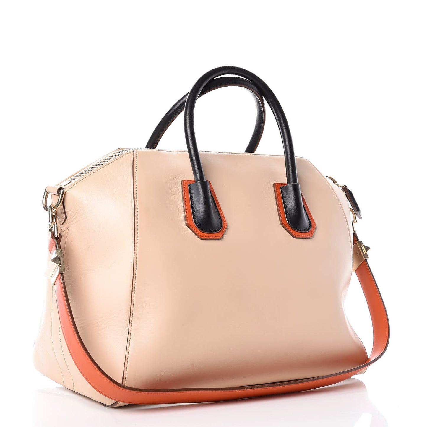 Calfskin Medium Tri-Color Antigona Beige Orange Black