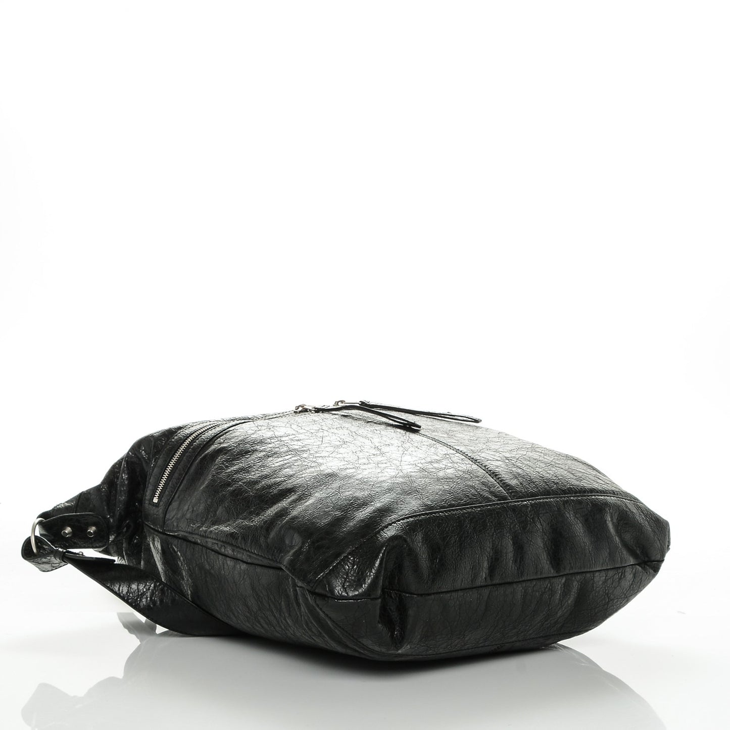 Agneau Mens Classic Hardware Large Square Tote Black