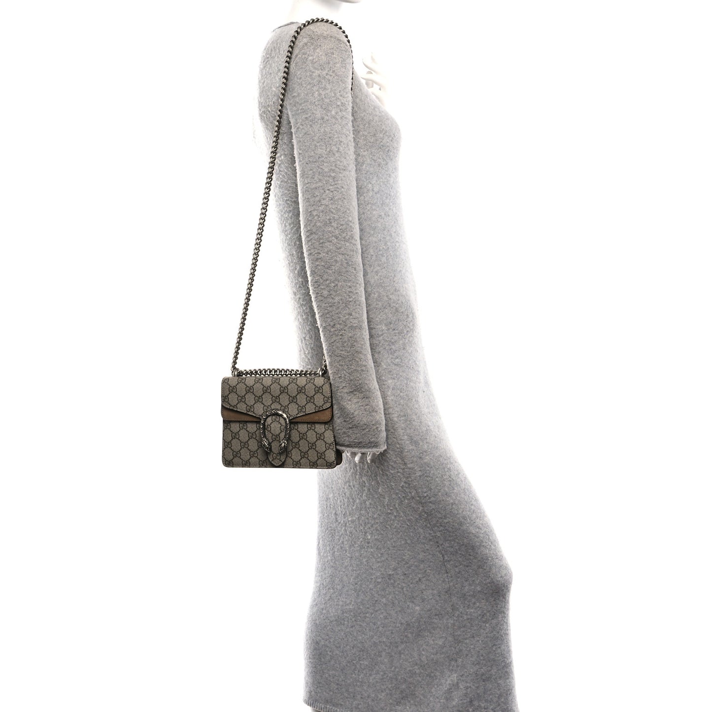 GG Supreme Monogram Mini Dionysus Shoulder Bag Taupe