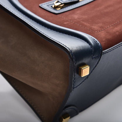 Celine Smooth Calfskin Nubuck Micro Tri-Color Luggage Marron 9 of 12