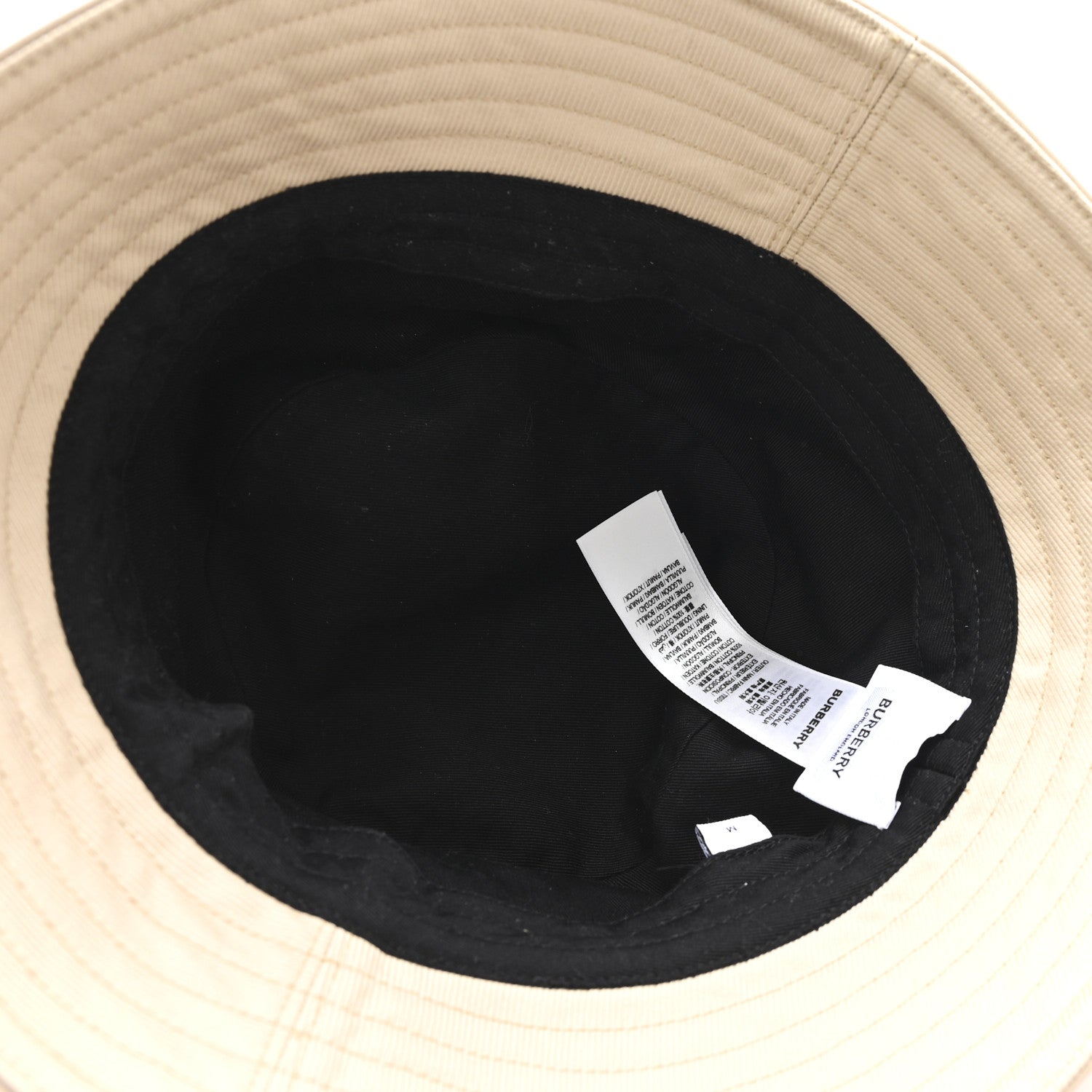 Burberry Cotton Canvas Bucket Hat M Beige 8 of 9