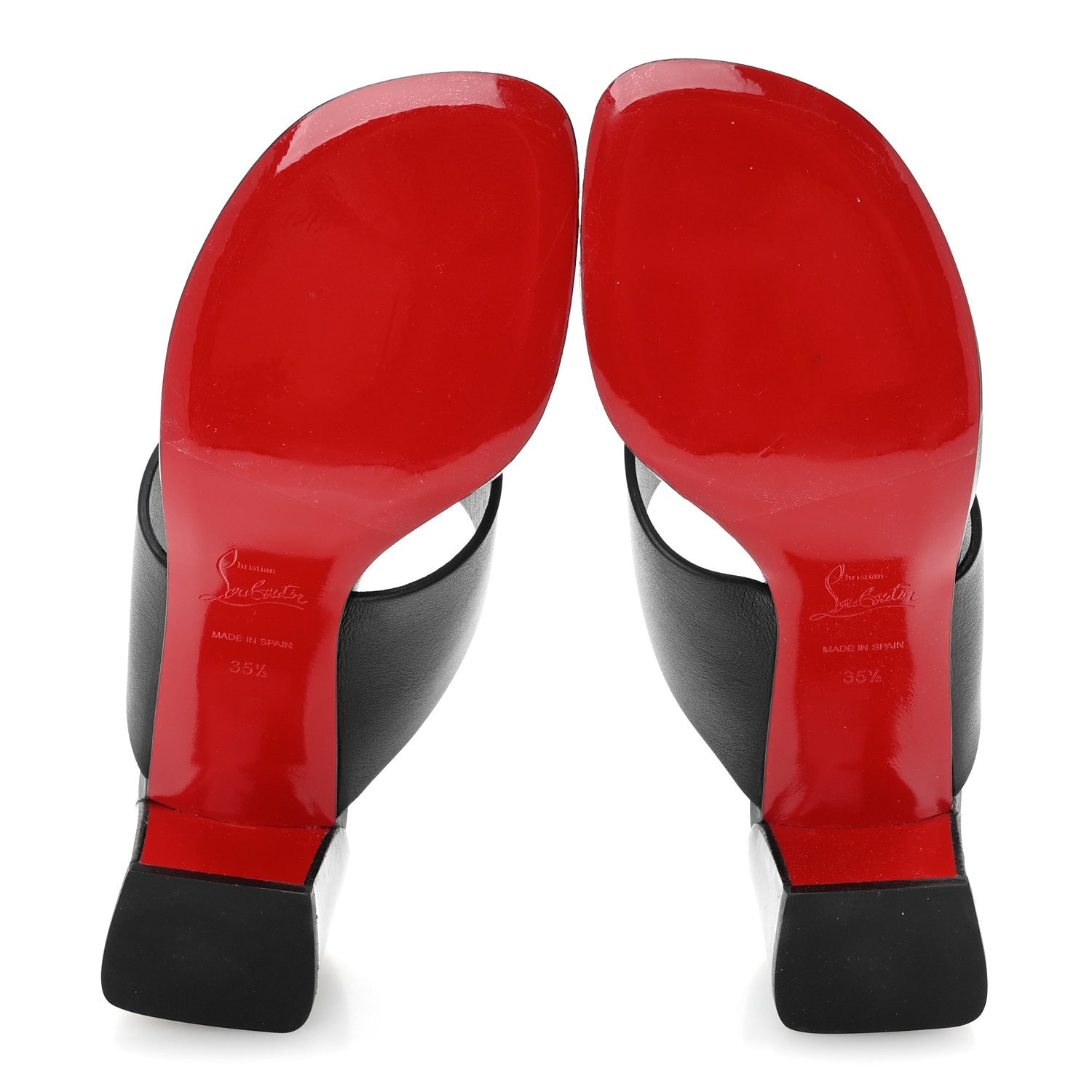 Christian Louboutin Calfskin CL Tongamule 55 Mule  35.5 Black 6 of 10