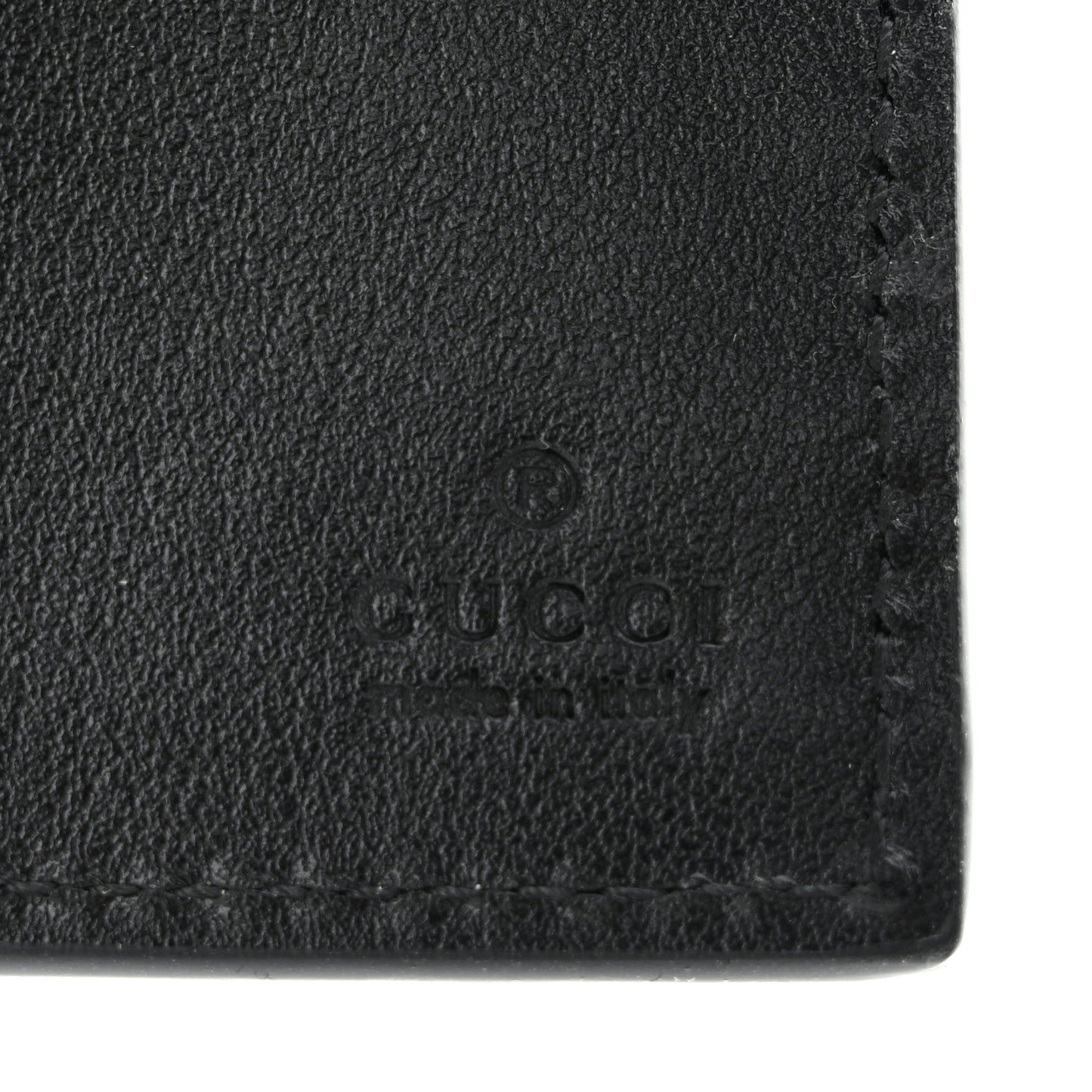 Plutone Calfskin Logo Bi-Fold Wallet Black