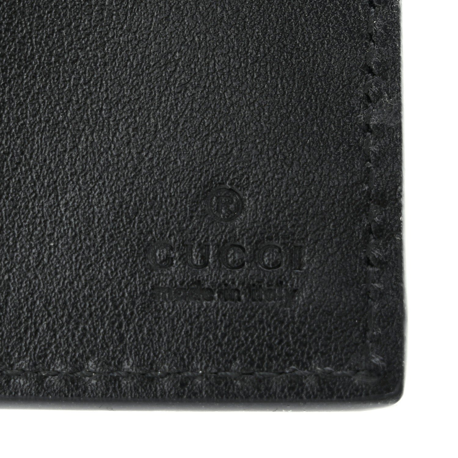 Gucci Plutone Calfskin Logo Bi-Fold Wallet Black 6 of 8