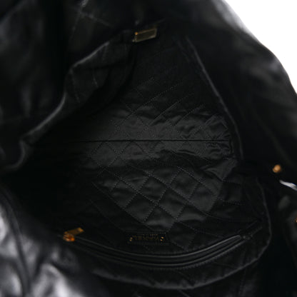 Chanel Shiny Calfskin Quilted Small Chanel 22 Black 6 of 11