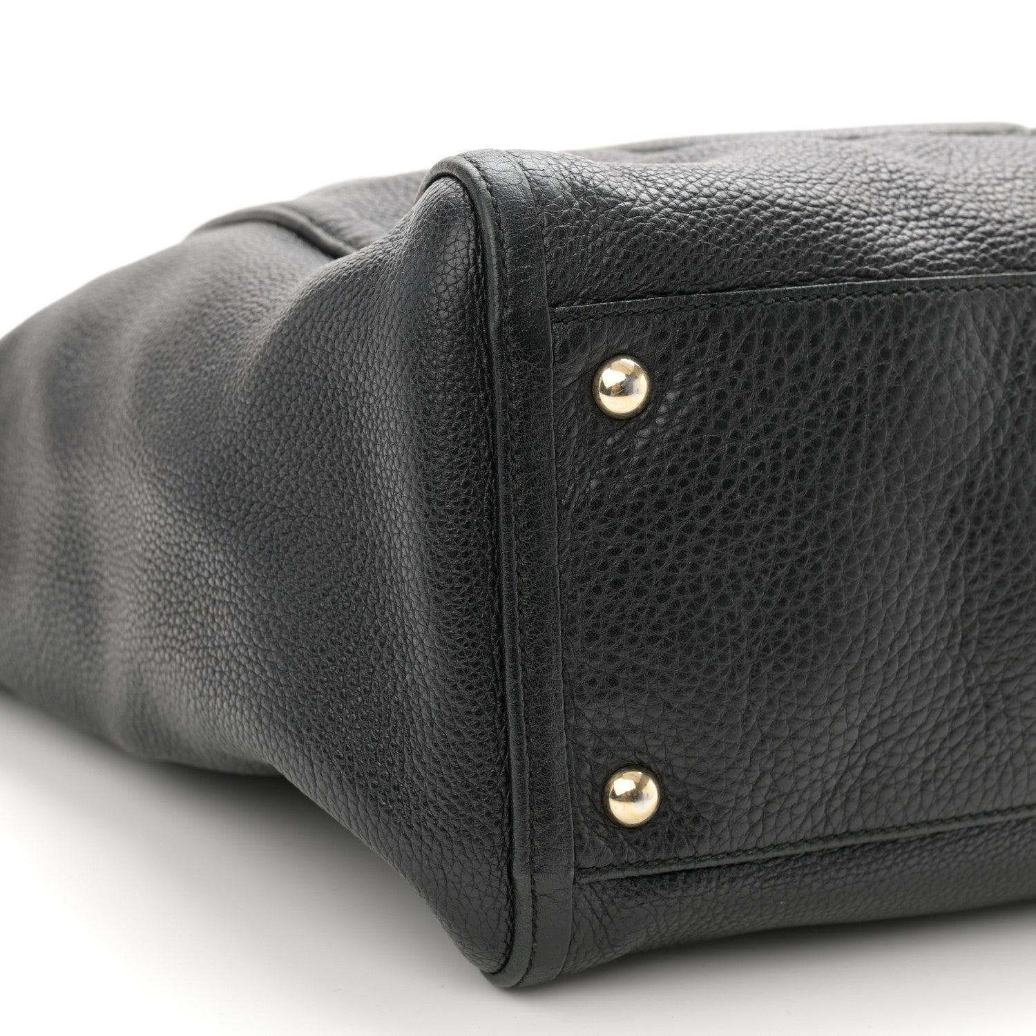 Gucci Pebbled Calfskin Medium Soho Shoulder Bag Black 9 of 13
