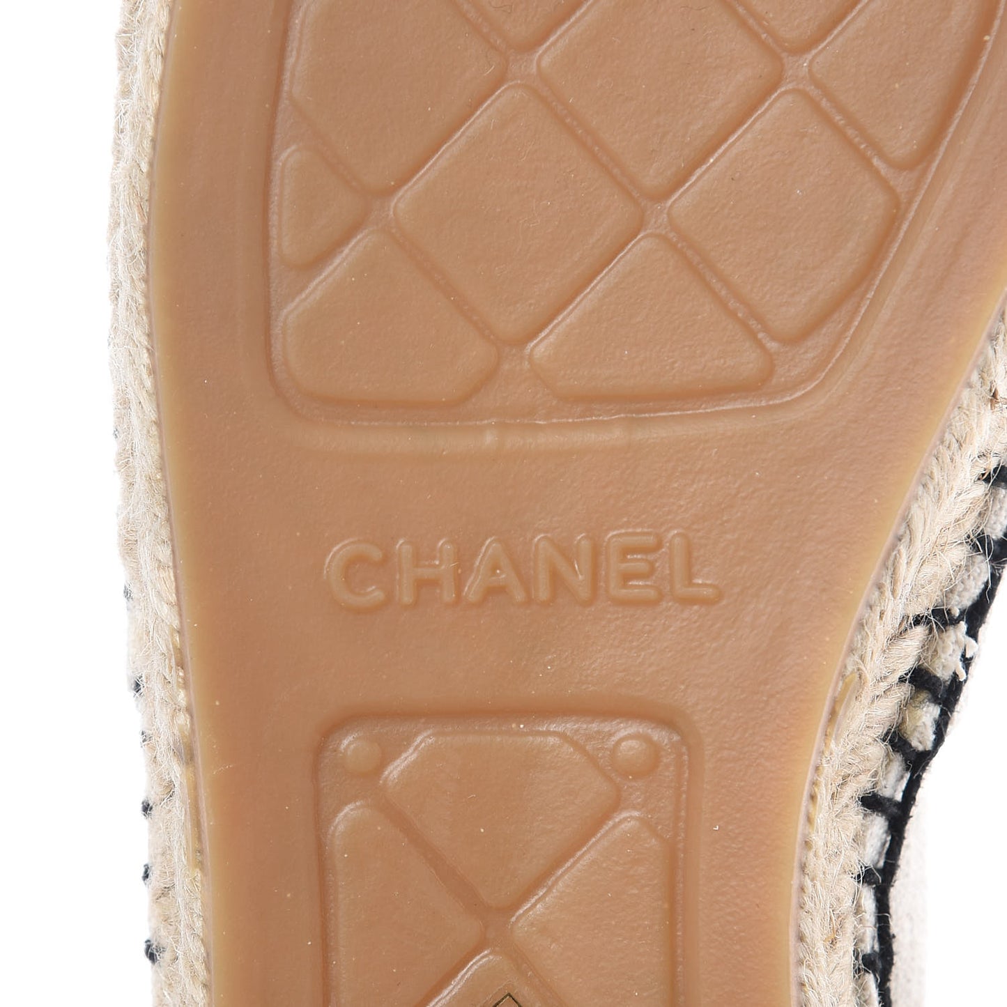 Fabric Biarritz CC Espadrilles 41 Beige Black