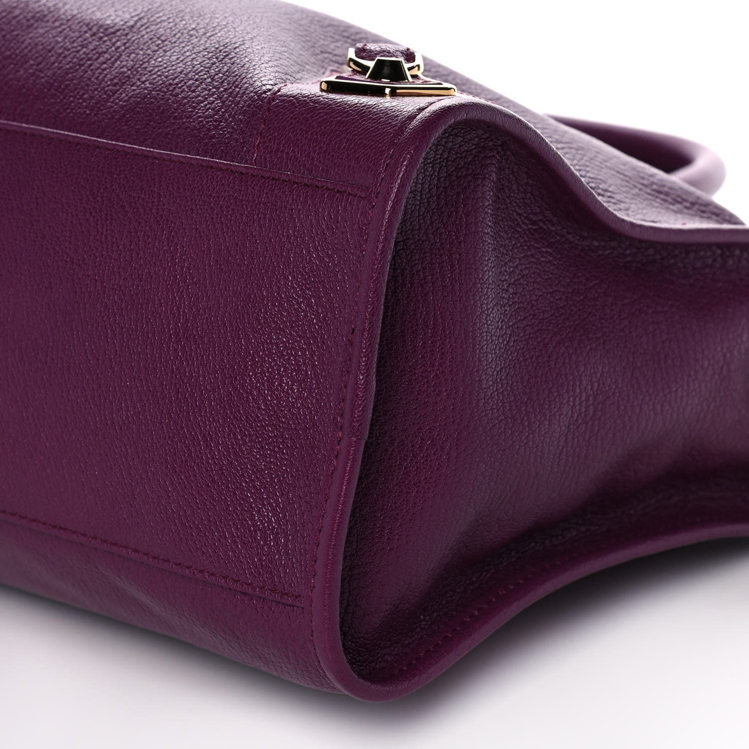 Balenciaga Chevre Gold Metallic Edge Hardware City Violet Prune 9 of 9