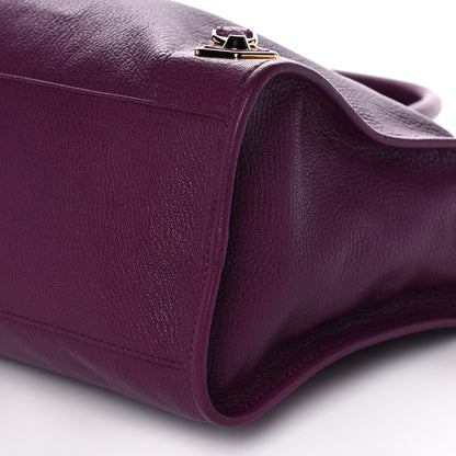Balenciaga Chevre Gold Metallic Edge Hardware City Violet Prune 9 of 9