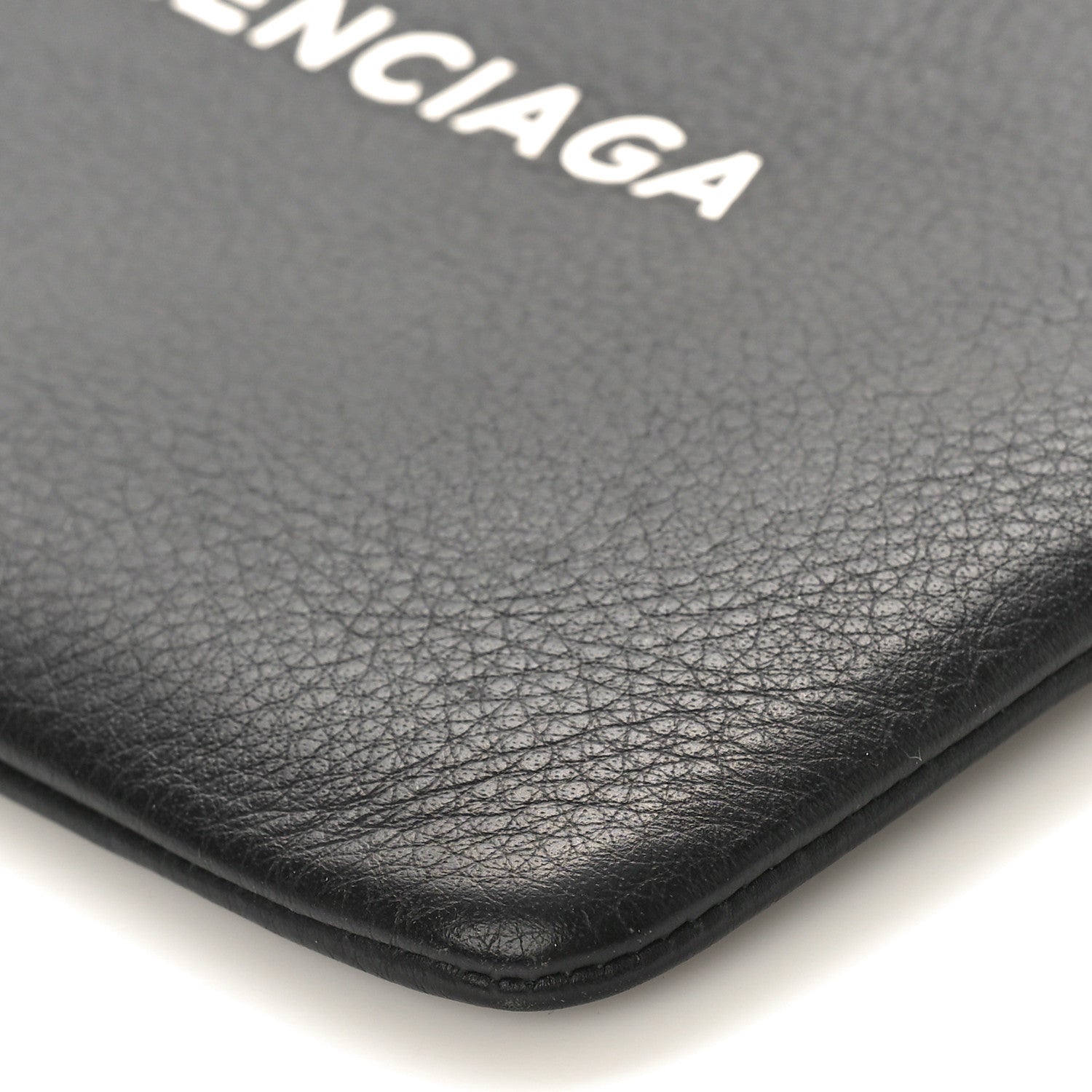 Balenciaga Calfskin Logo Medium Everyday Pouch Black 7 of 9