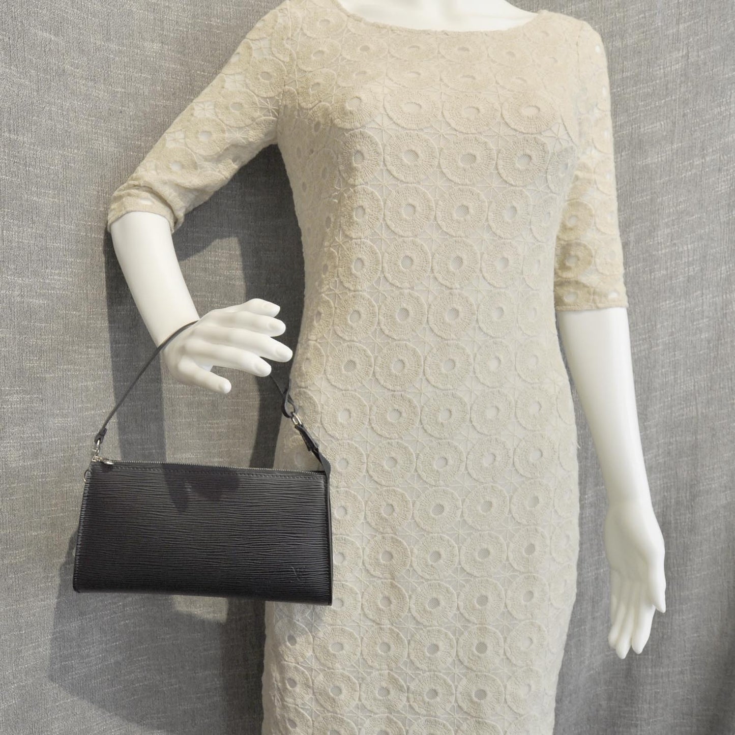 Epi Pochette Accessories Bag Black