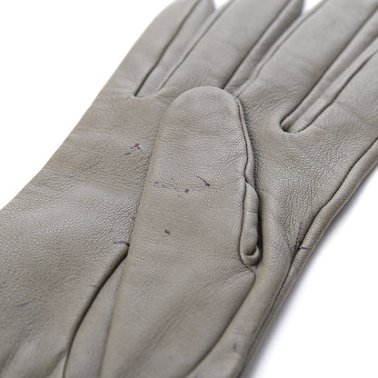 Chanel Lambskin Chain CC Gloves 7.5 Grey 3 of 6