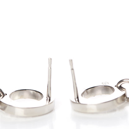 Chanel Crystal CC Drop Earrings Silver 4 of 5