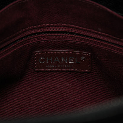 Chanel Crumpled Grained Calfskin Quilted CC Crave Tote Black 8 of 9