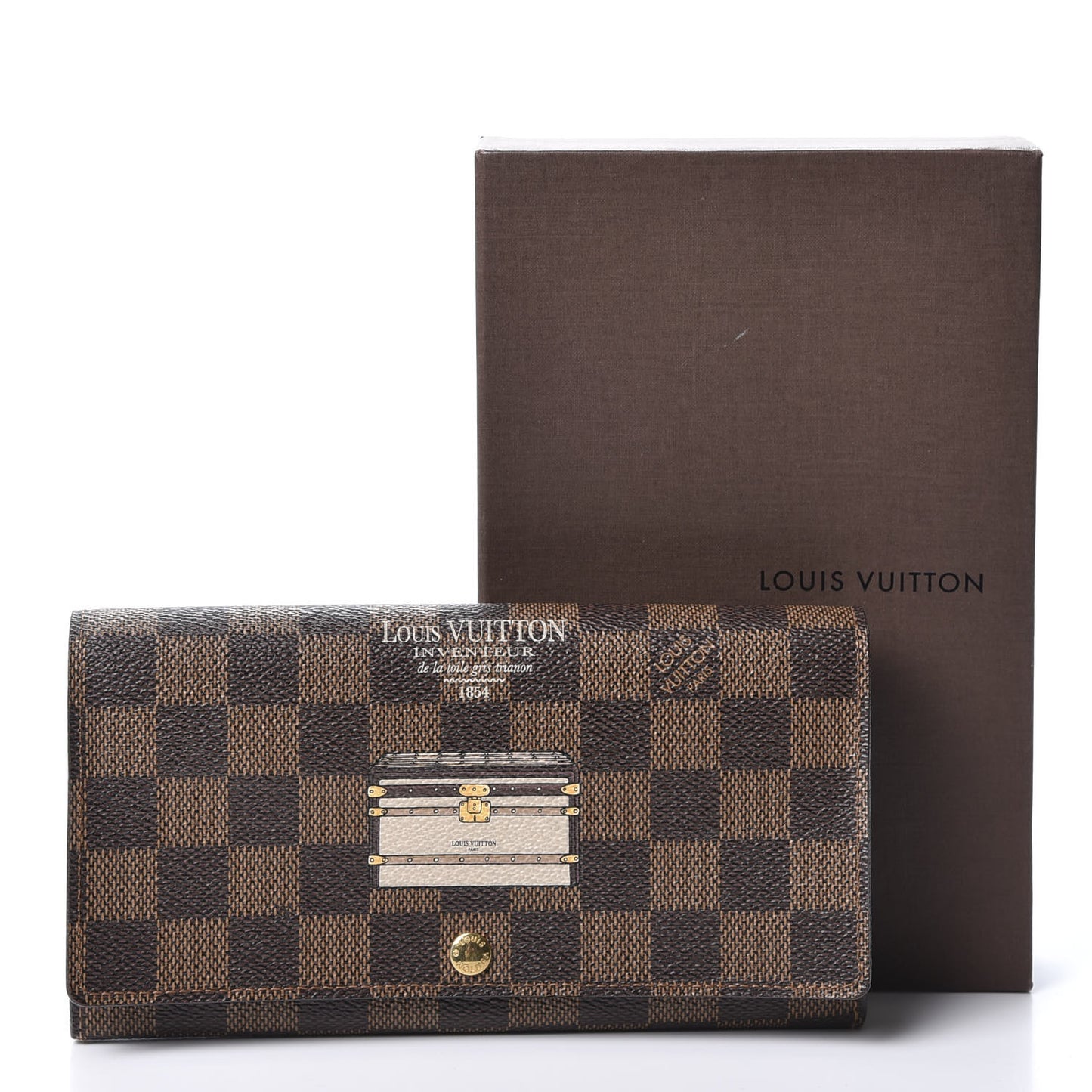 Damier Ebene Trunks and Locks Sarah Wallet