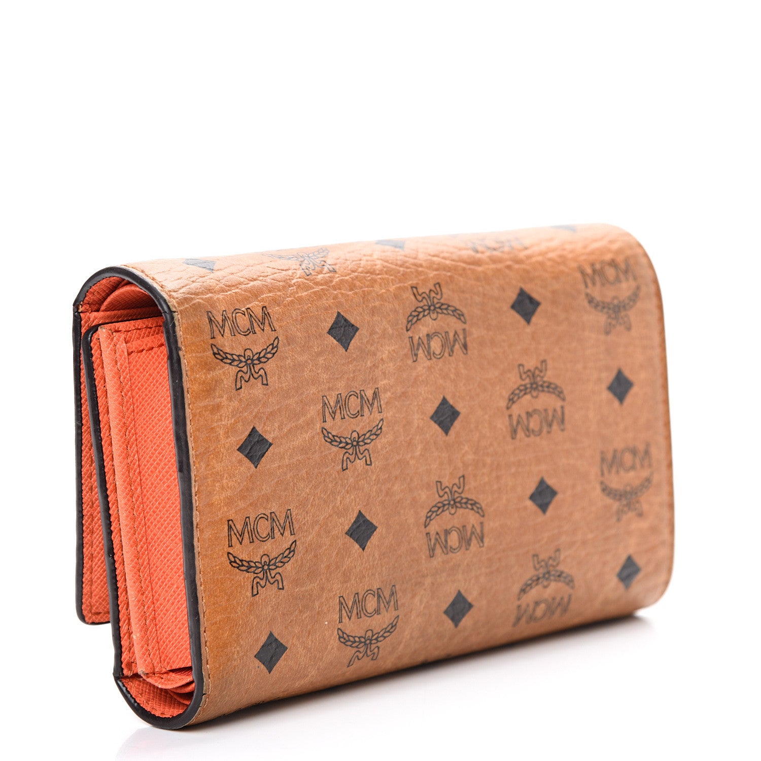 MCM Visetos Tri-Fold Wallet Cognac 2 of 13