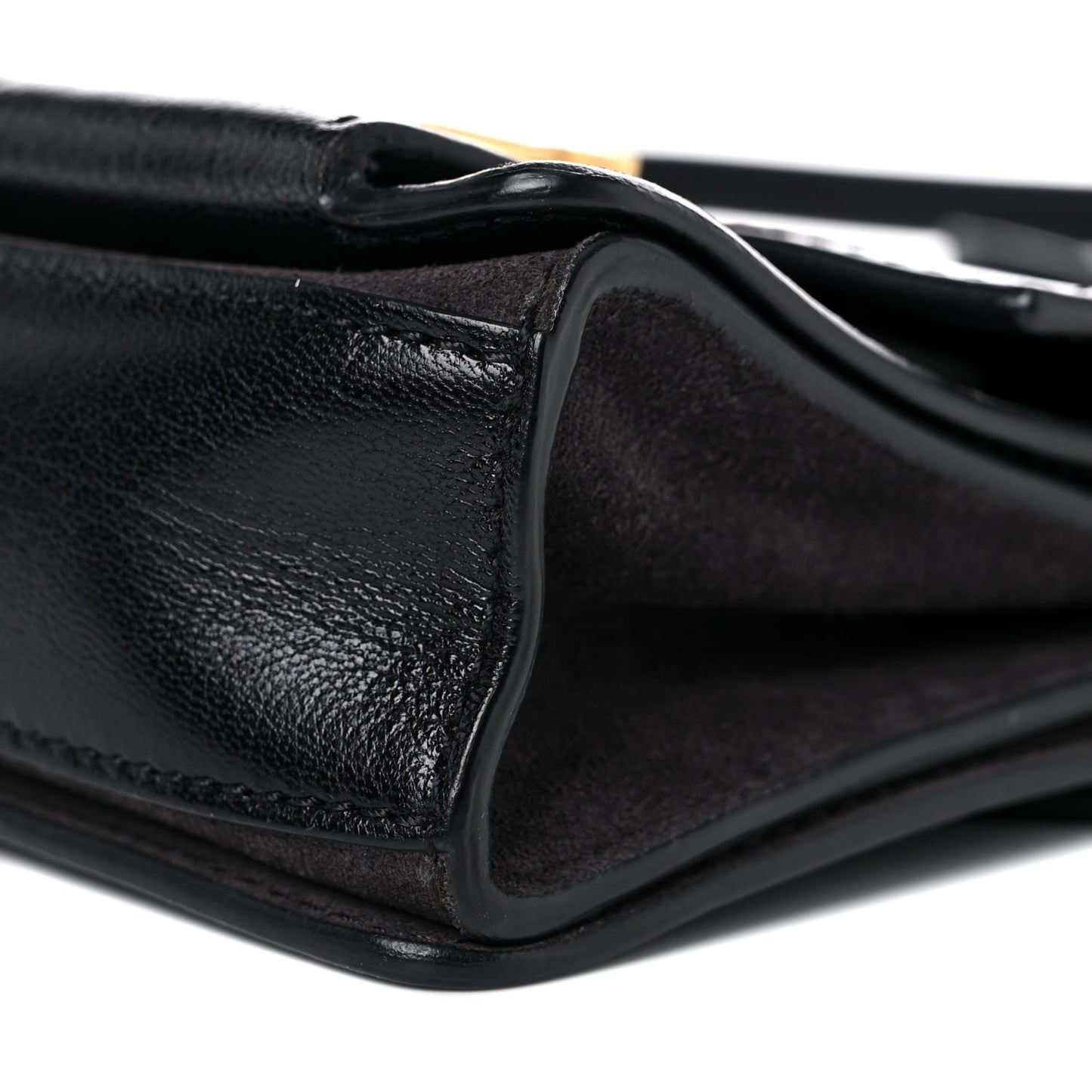 Goatskin Suede Mini GV3 Shoulder Bag Black