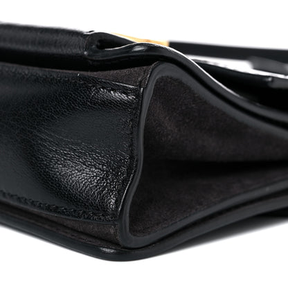 Givenchy Goatskin Suede Mini GV3 Shoulder Bag Black 7 of 8