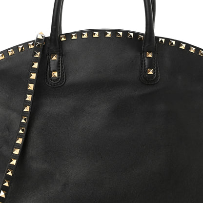 Valentino Garavani Vitello Rockstud Dome Shopper Black 7 of 14