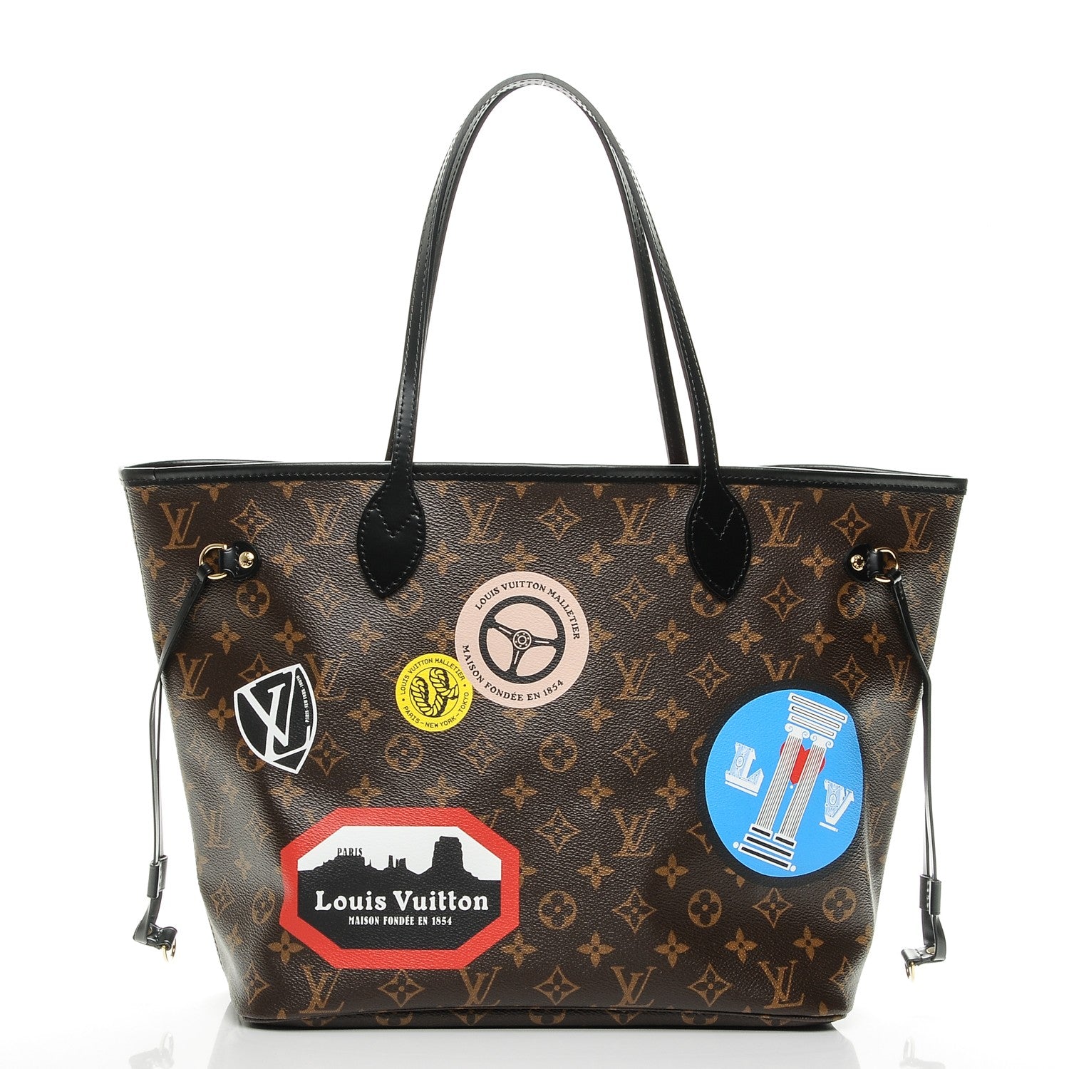 Louis Vuitton Monogram World Tour Neverfull MM 3 of 8