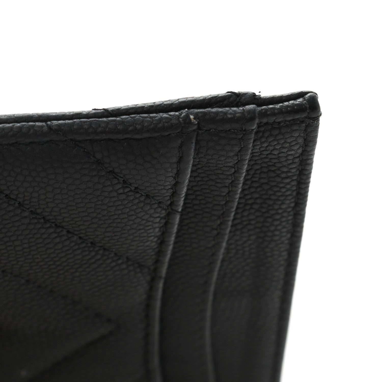Chanel Caviar Chevron Quilted Card Holder Black 9 of 9
