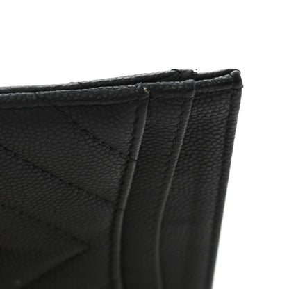 Chanel Caviar Chevron Quilted Card Holder Black 9 of 9
