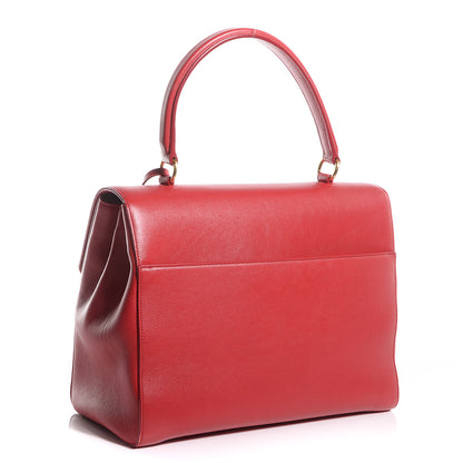 Saint Laurent Calfskin Medium Moujik Top Handle Bag Lipstick Red 3 of 8