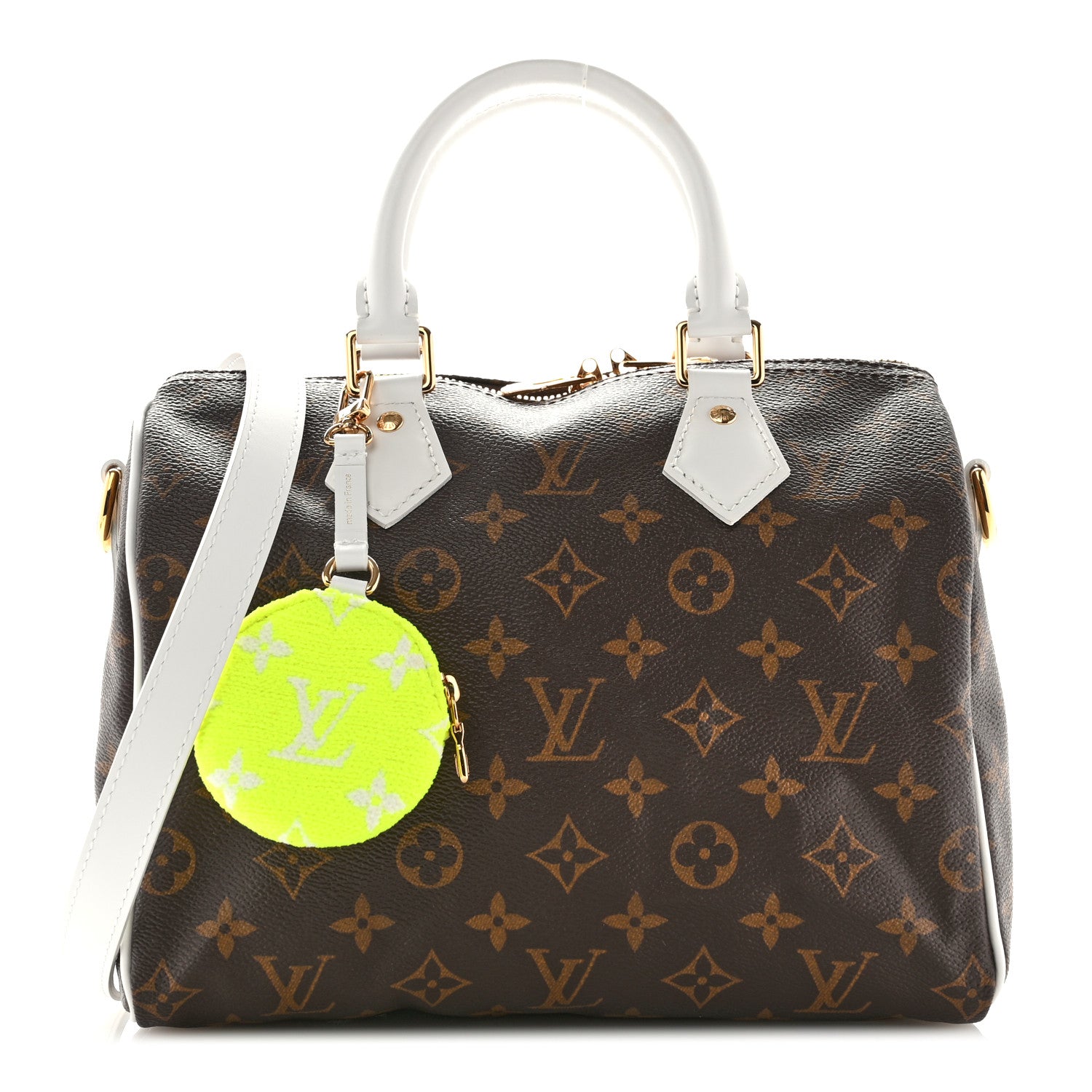 Louis Vuitton Monogram LV Match Speedy Bandouliere 25 White 1 of 10