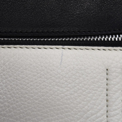 Celine Supple Calfskin Medium Bi-Color Edge Shoulder Bag Cream 8 of 10
