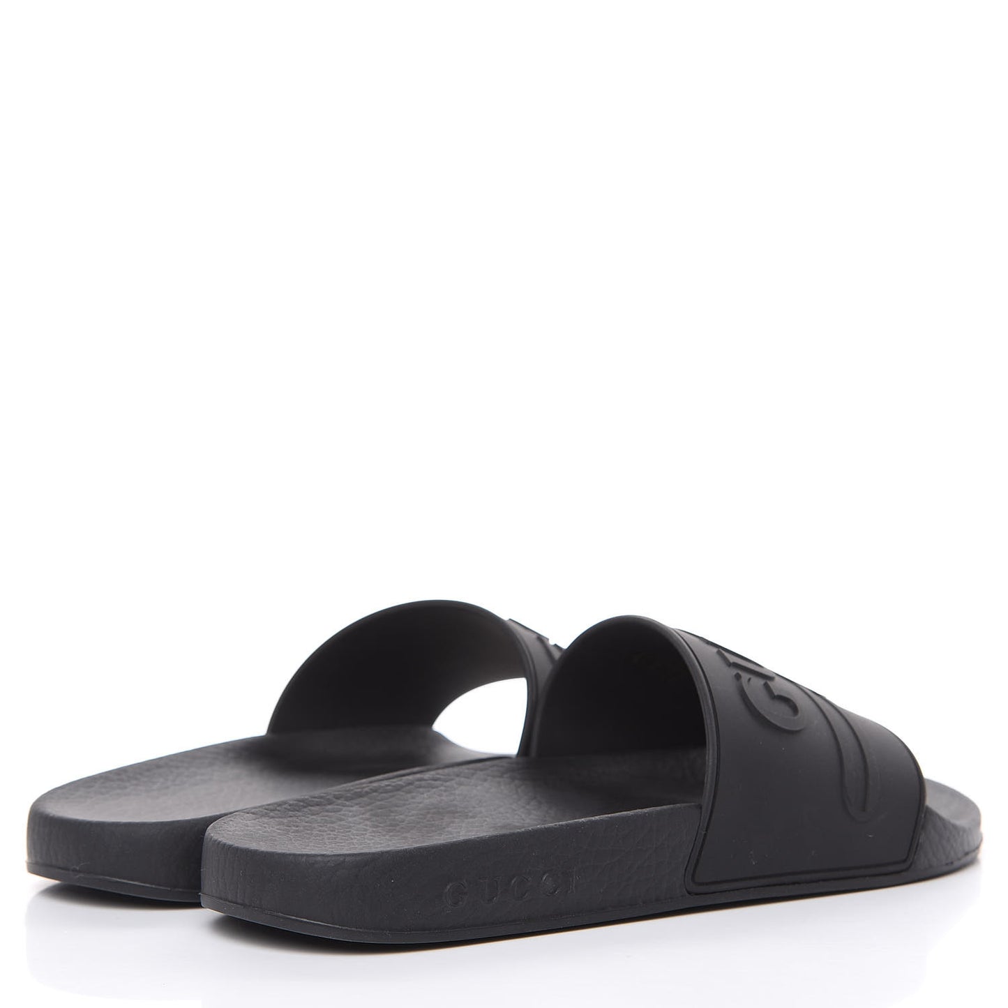 Rubber Womens Logo Slide Sandals 39 Black