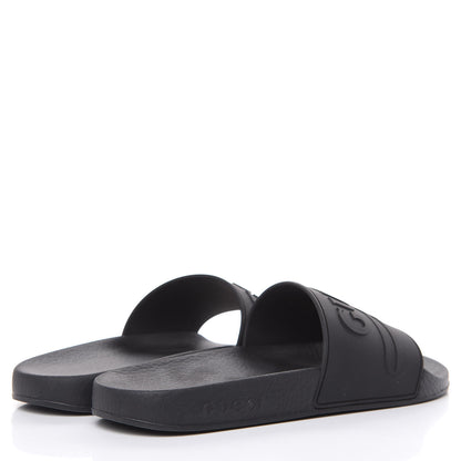 Gucci Rubber Womens Logo Slide Sandals 39 Black 4 of 7