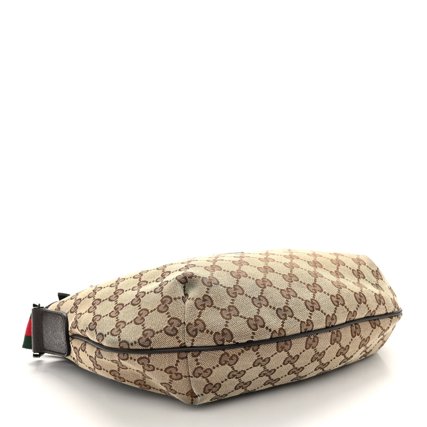 Monogram Web Medium Half Moon Hobo Dark Brown