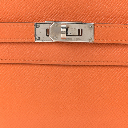 Hermes Epsom Kelly Longue Wallet Orange 8 of 10