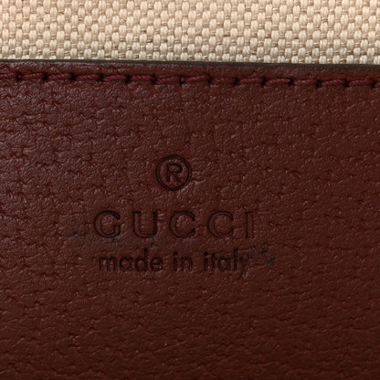 Gucci Monogram Textured Dollar Calfskin Mini Horsebit 1955 Top Handle Bag  Sahara Rubino Chardonnay 6 of 10