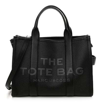 Marc Jacobs Grained Calfskin Medium The Tote Bag Black 1 of 7