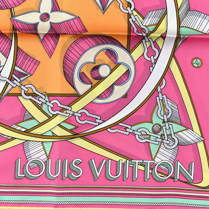 Louis Vuitton Silk Ultimate 3D Square 90 Scarf Pink 2 of 3
