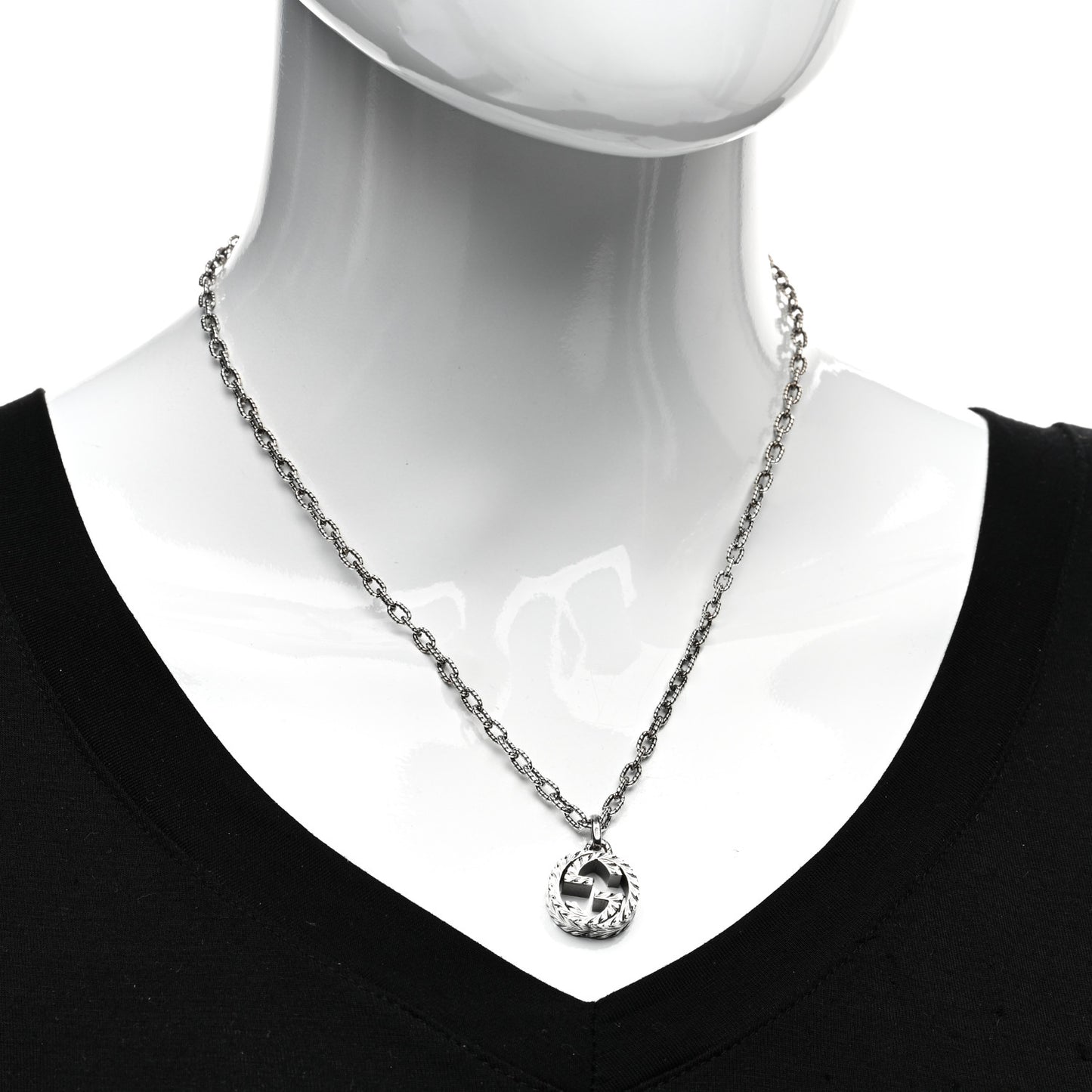 Sterling Silver Interlocking G Pendant Necklace