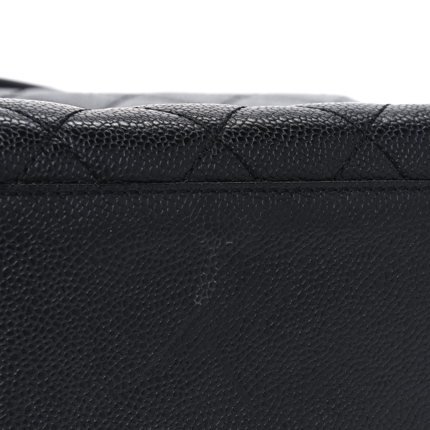 Caviar Quilted Jumbo Kelly Flap Black