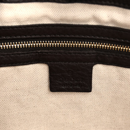 Gucci Pebbled Calfskin Vintage Web Medium Half Moon Hobo Dark Brown 6 of 11