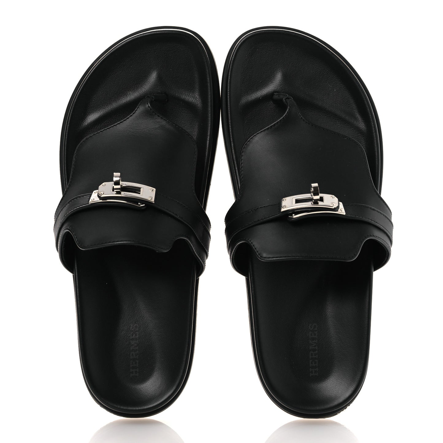 Calfskin Womens Empire Sandals 39 Black
