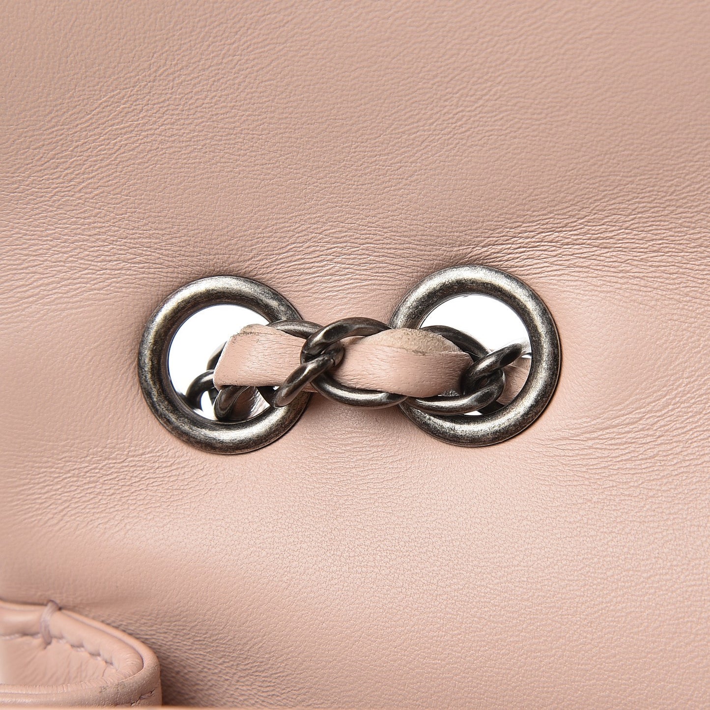 Lambskin Large Around Pockets Flap Light Pink