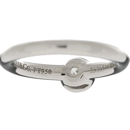 Tiffany Platinum Diamond .35ct Bezet Ring 50 5.5 4 of 8