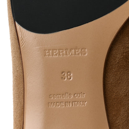 Hermes Mink Fur Suede Goatskin Paris Loafers 38 Marron Havane 6 of 10