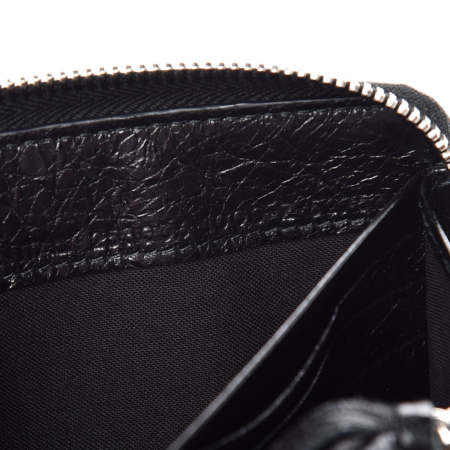 Balenciaga Agneau Classic Silver Hardware Continental Zip Around Wallet Black 7 of 8