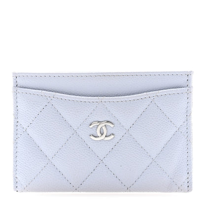 Chanel Caviar Quilted Card Holder Light Grey 1 of 9