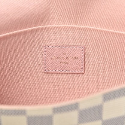 Louis Vuitton Damier Azur Pochette Felicie Chain Wallet Rose Ballerine 6 of 12