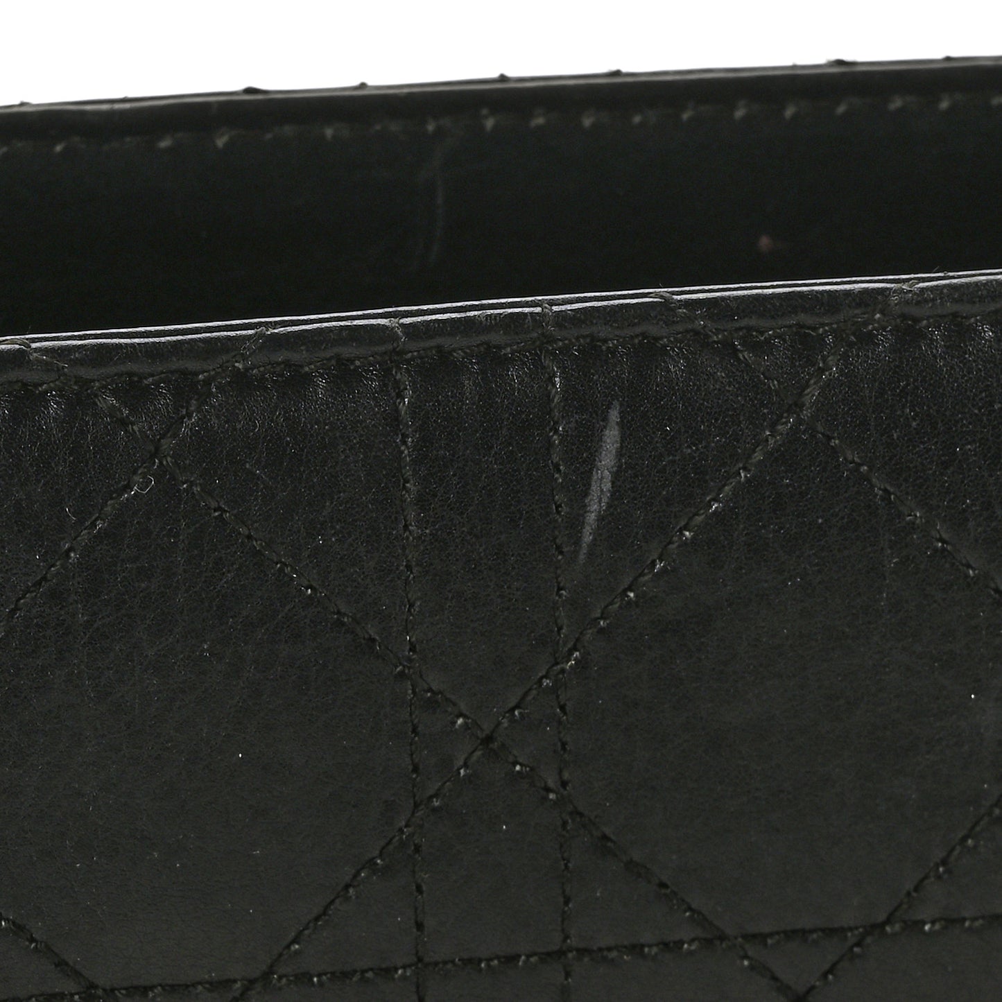 Calfskin Cannage Stitched Small Lady East West Lady Dior Black