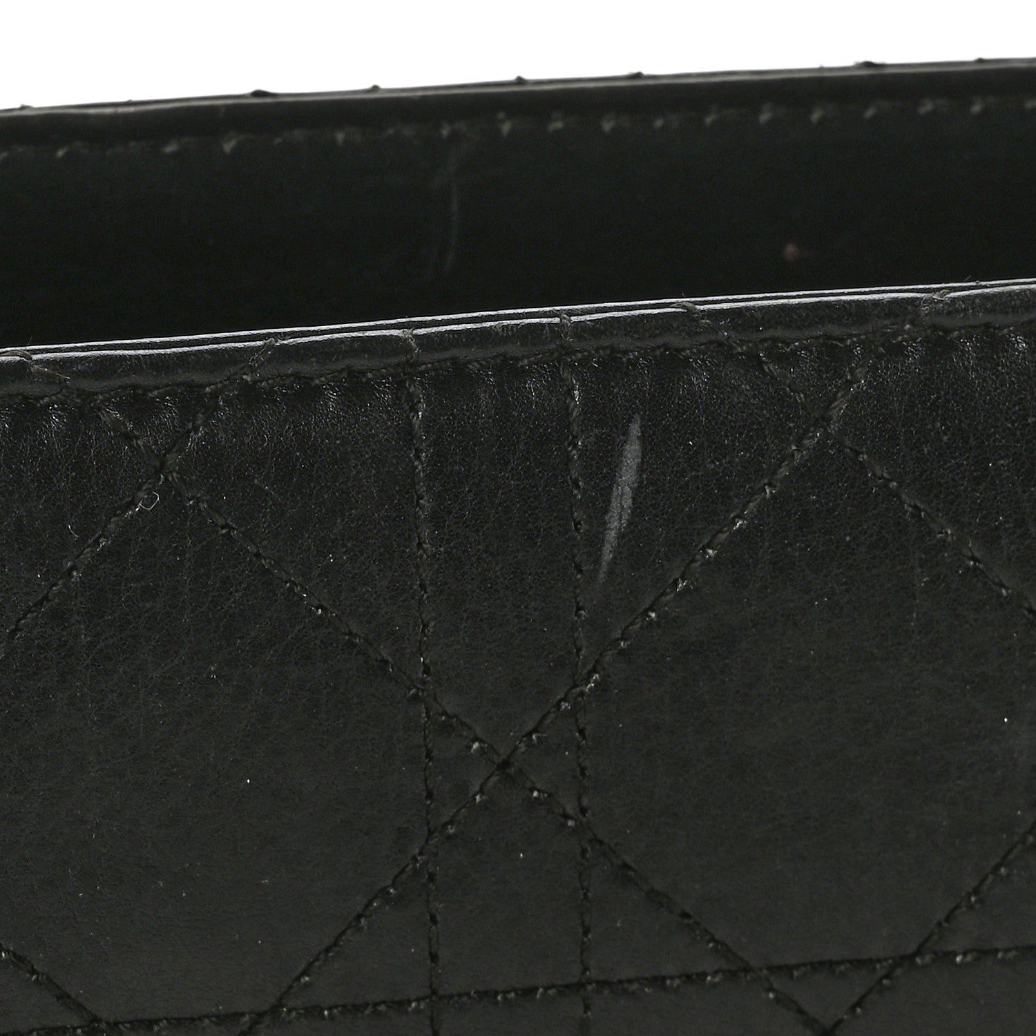 Christian Dior Calfskin Cannage Stitched Small Lady East West Lady Dior Black 8 of 12