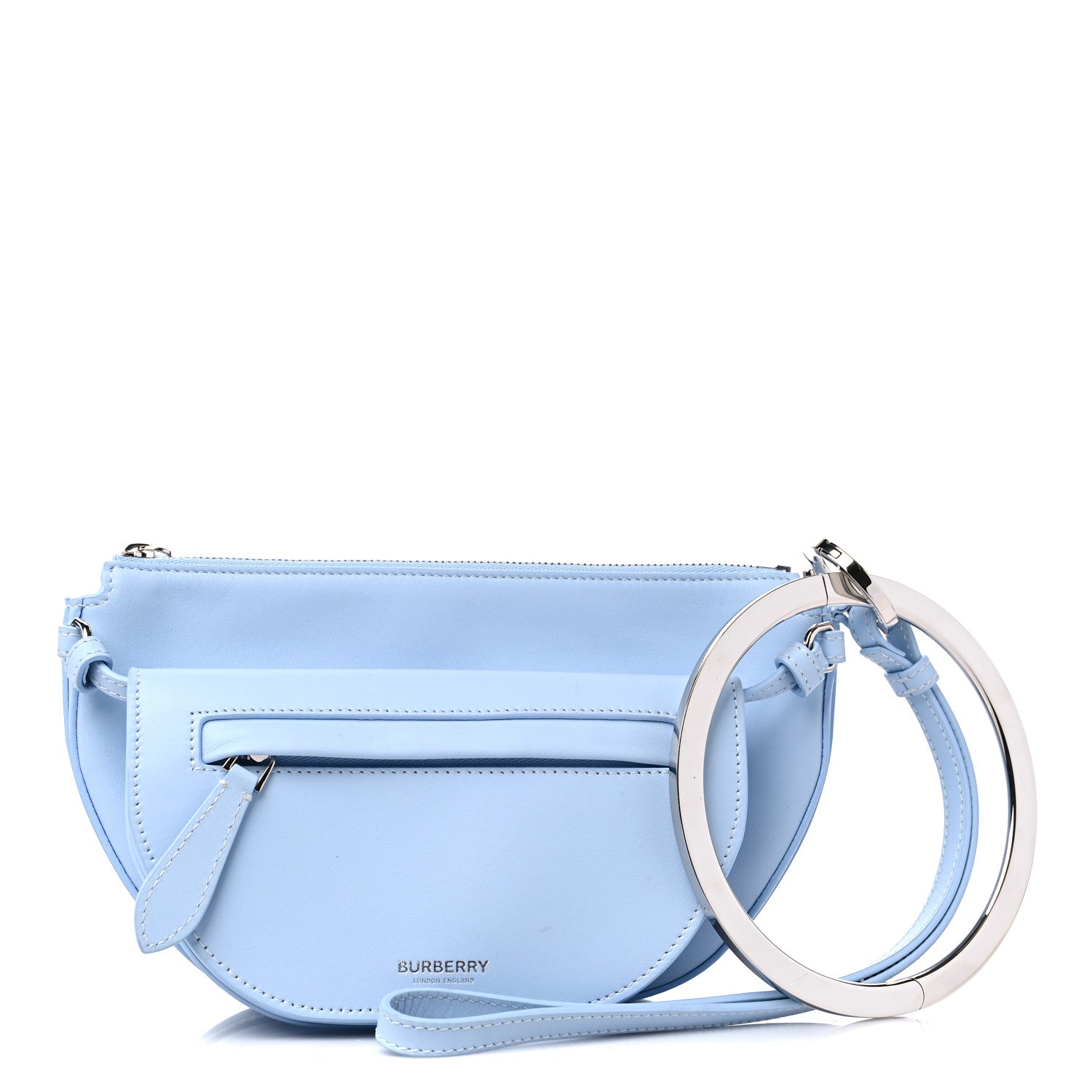 Burberry Smooth Calfskin Mini Double Olympia Pale Blue 1 of 10